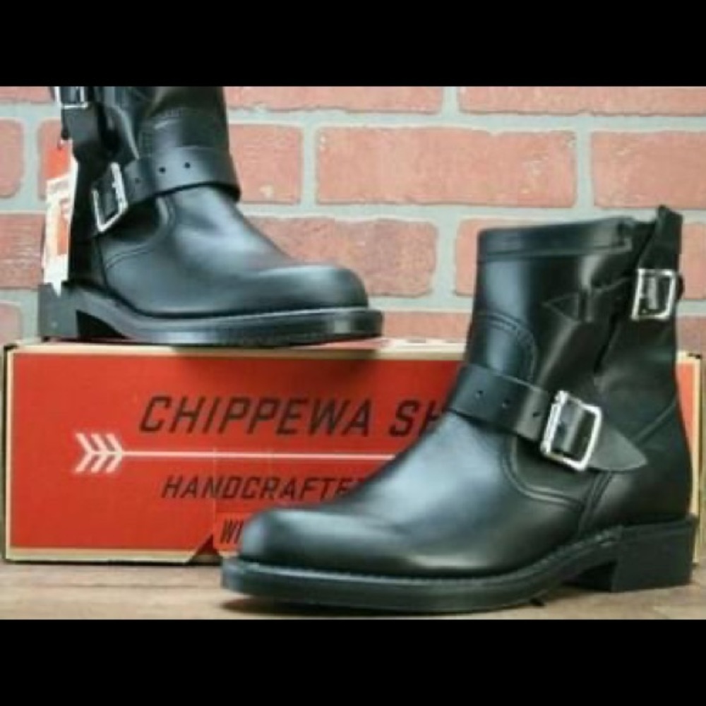 New Chippewa Black Whirlwind Boots Size 6/6.5